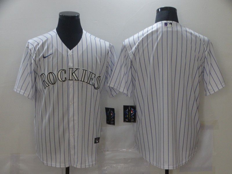 Men Colorado Rockies Blank White Game Nike MLB Jerseys->los angeles dodgers->MLB Jersey